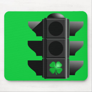 Tapis De Souris shamrock vert.