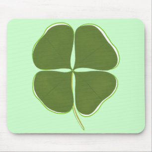 Tapis De Souris Shamrock vert foncé, quatre lèvres mousepads trèfl