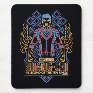 Tapis De Souris Shang-Chi Neon Lumière Graphique