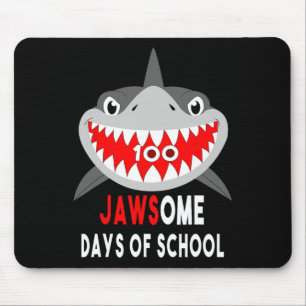 Tapis De Souris Shark Jawesome 100 Jours School mignonne plaisir c