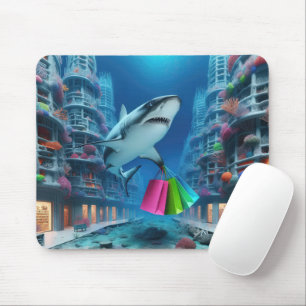 Tapis De Souris Shark Shopping dans un centre subaquatique