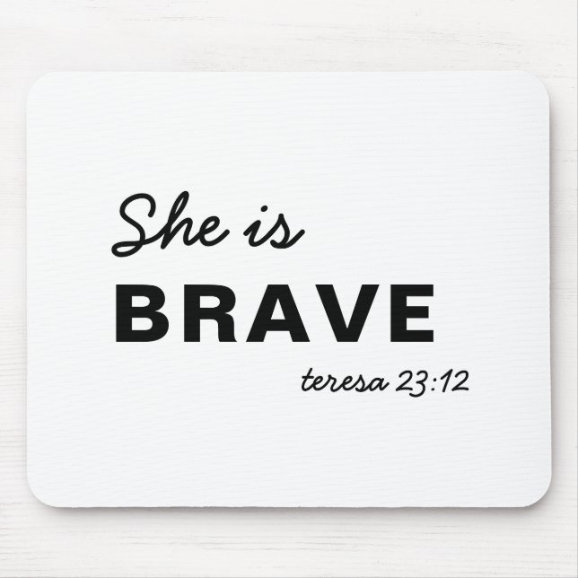 Tapis De Souris She Is Strong Proverbs Christian Faith Scrip (Devant)