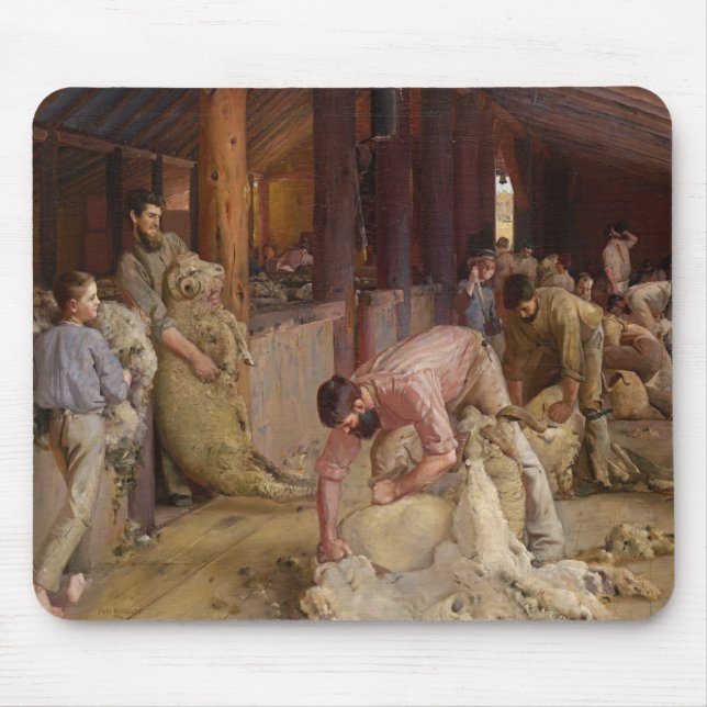 Tapis De Souris Shear the Rams (Australian Art) (Tom Roberts) (Devant)