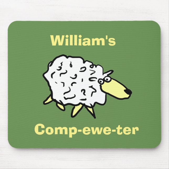 Tapis De Souris Sheep Design Comp-ewe-ter! (Devant)