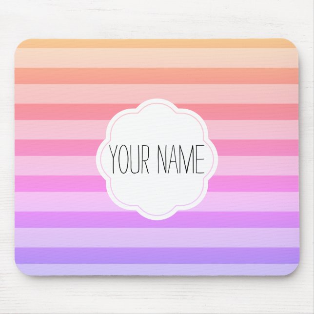 Tapis De Souris Sherbet Rainbow Dream Nom personnalisé (Devant)