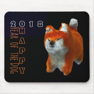 Tapis De Souris Shiba Chiot 3D Art numérique année 2018 Mousepad