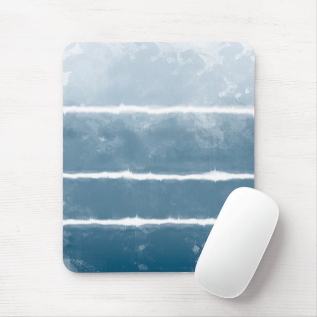 Tapis De Souris Shibori Ombre Retro Tie Dye Hippie Indigo (Avec souris)