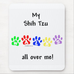 Tapis De Souris Shih Tzu Marche Sur Vous