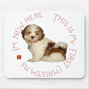 Tapis De Souris Shih Tzu Puppy Premier Noël