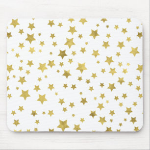 Tapis De Souris Shimmery Goldstars Golden Star Motif