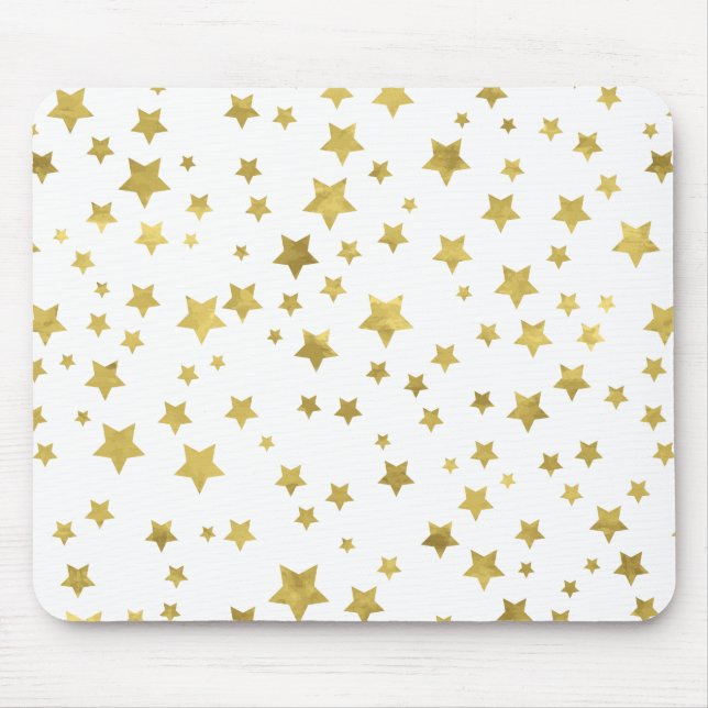 Tapis De Souris Shimmery Goldstars Golden Star Motif (Devant)
