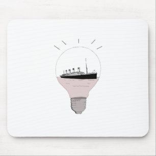 Tapis De Souris Ship in a light bulb