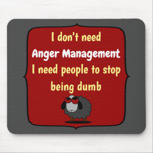 Tapis De Souris Shirley Sheep Funny Sarcasm Putain de gestion de l
