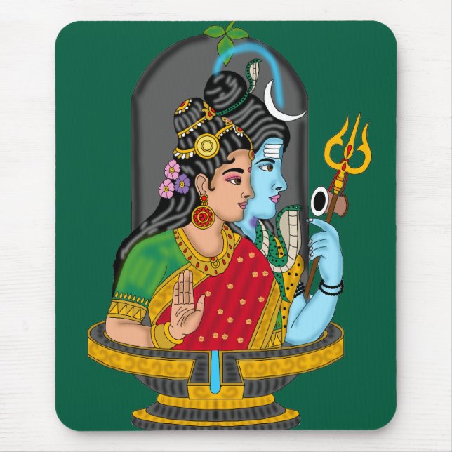 Tapis De Souris Shiva Parvati – Divine Love & Blessings (Devant)
