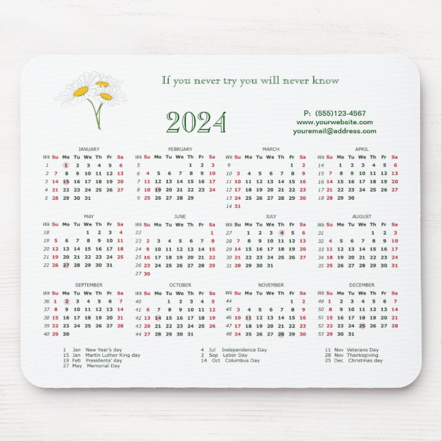 Tapis De Souris Si vous n'essayez jamais, vous ne connaîtrez jamai (Devant)