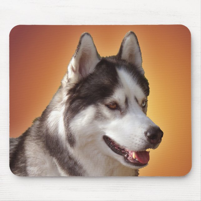 Tapis De Souris Sibérie Husky Mousepad Cadeaux Malamute Chiens De  (Devant)