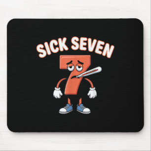 Tapis De Souris Sick Seven T-Shirt Memes Six Seven Blague drôle _3