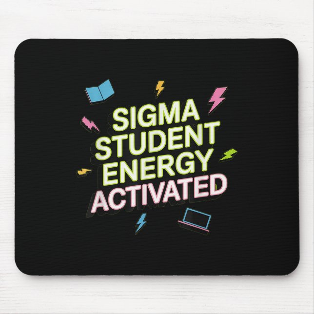 Tapis De Souris Sigma Énergie Étudiante Activée, Retour à l'École, (Devant)