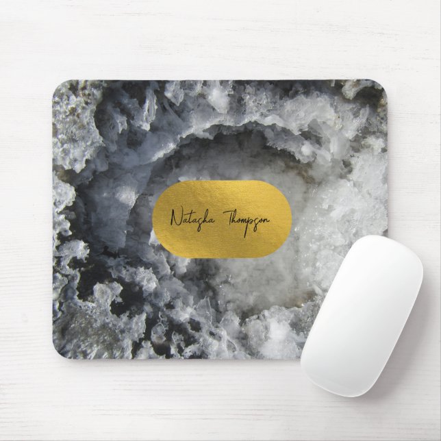 Tapis De Souris Signature Black Gold Foil Sea Crystals (Avec souris)
