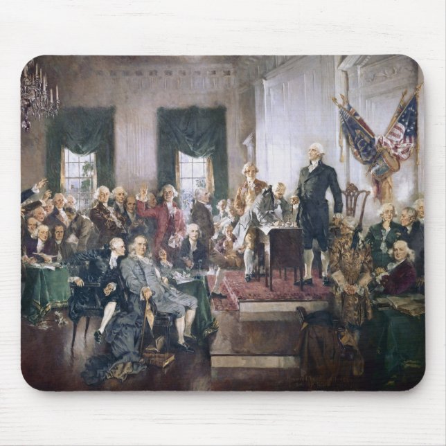 Tapis De Souris Signature de la constitution des USA par Christy (Devant)