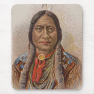 Tapis De Souris Signaux de fumée : Lakota Indian Chief Sitting Bul