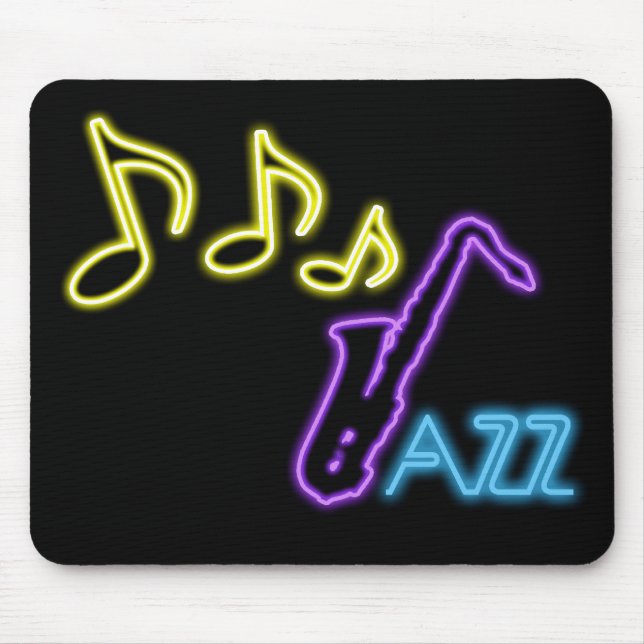 Tapis De Souris Signe au néon de barre de jazz (Devant)