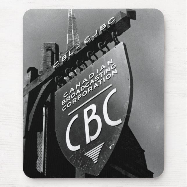Tapis De Souris Signe de la rue Jarvis de CBC (années 1940) (Devant)