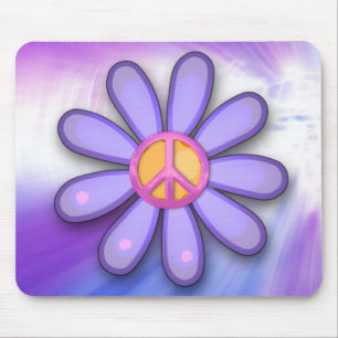 Tapis De Souris Signe de paix assez rose