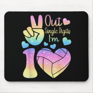 Tapis De Souris Signe de paix unique chiffres 10 volley-ball 10ème