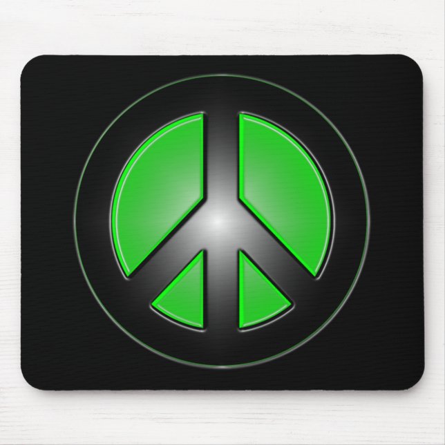 Tapis De Souris signe de paix vert (Devant)