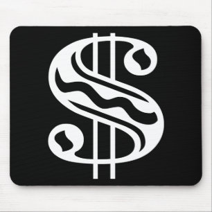 Tapis De Souris Signe dollar - Blanc