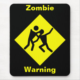 Tapis De Souris SIGNE ROUTIER D'Avertissement Zombie