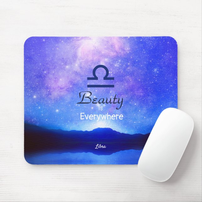 Tapis De Souris SIGNE Zodiac Libra Star Dreamy Sky Citation (Avec souris)