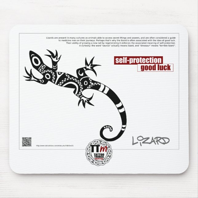 Tapis De Souris Significations de TTT - LÉZARD (Devant)