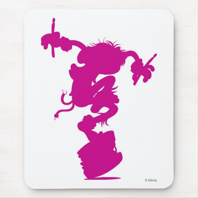 Tapis De Souris Silhouette animal rose tambourin Disney (Devant)