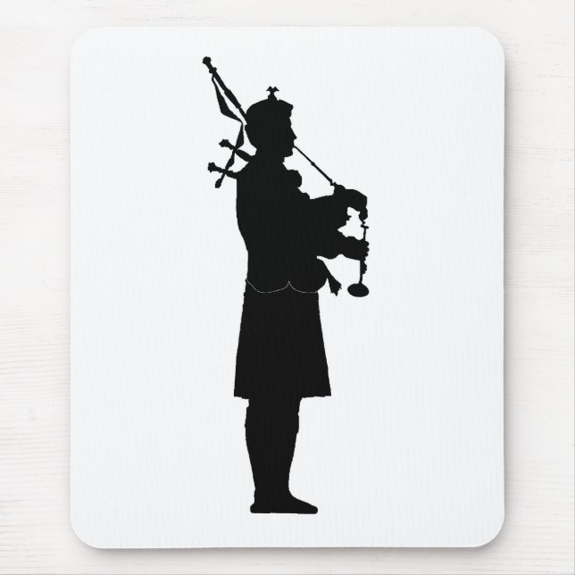 Tapis De Souris Silhouette Bagpiper (Devant)