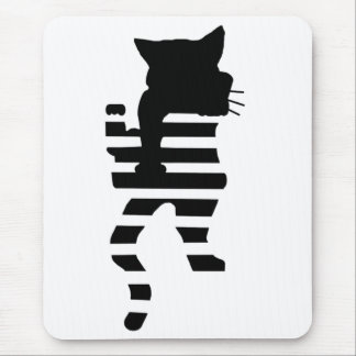Tapis De Souris Silhouette de chat noir