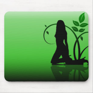 Tapis de souris silhouette de Demoiselle verte