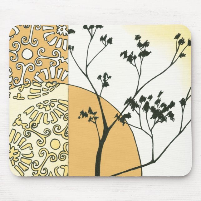 Tapis De Souris Silhouette de l'arbre écarse par Megan Meagher (Devant)