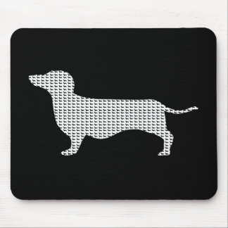 Tapis De Souris Silhouette de teckel de beaucoup