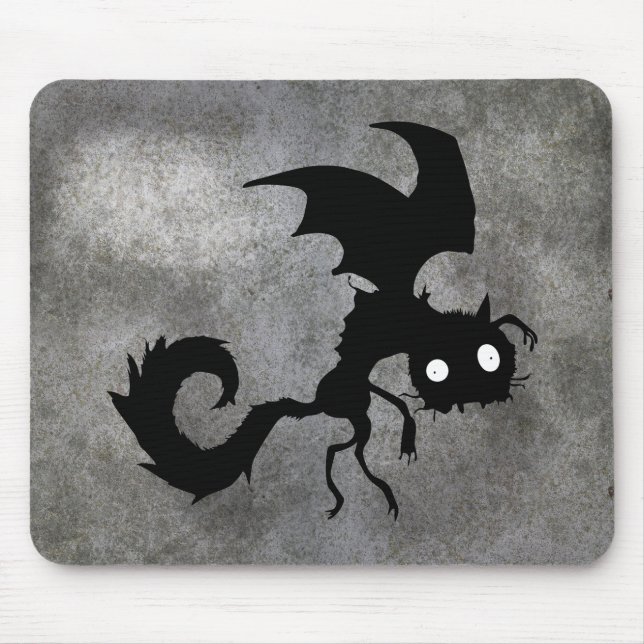 Tapis De Souris Silhouette du chat vampire (Devant)