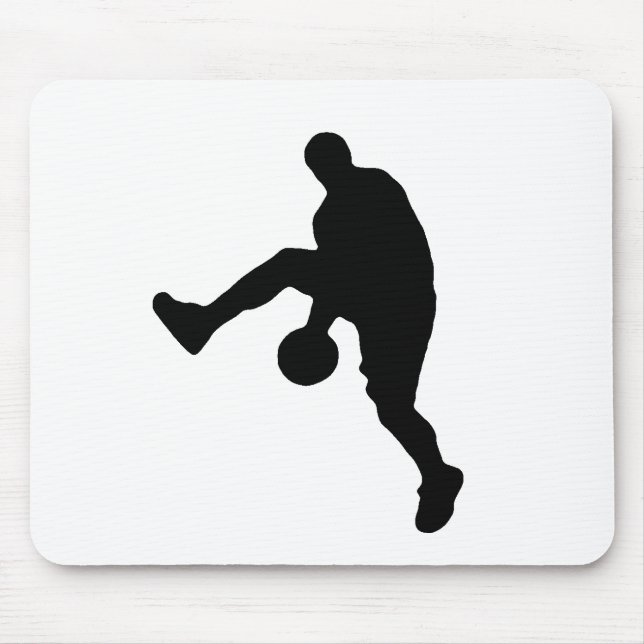 Tapis De Souris Silhouette du joueur de basket (Devant)