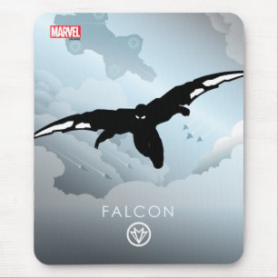 Tapis De Souris Silhouette héroïque de Falcon