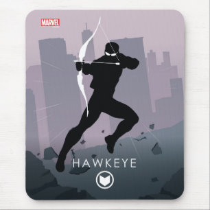 Tapis De Souris Silhouette héroïque de Hawkeye