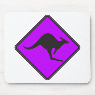 Tapis De Souris Silhouette marsupiale de Roo de kangourou
