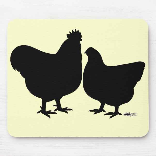Tapis De Souris Silhouette Orpington (Devant)