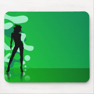 Tapis De Souris Silhouette verte