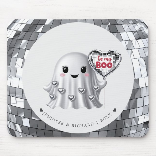 Tapis De Souris Silver Ghost Valentine avec des noms Année Motif (Devant)