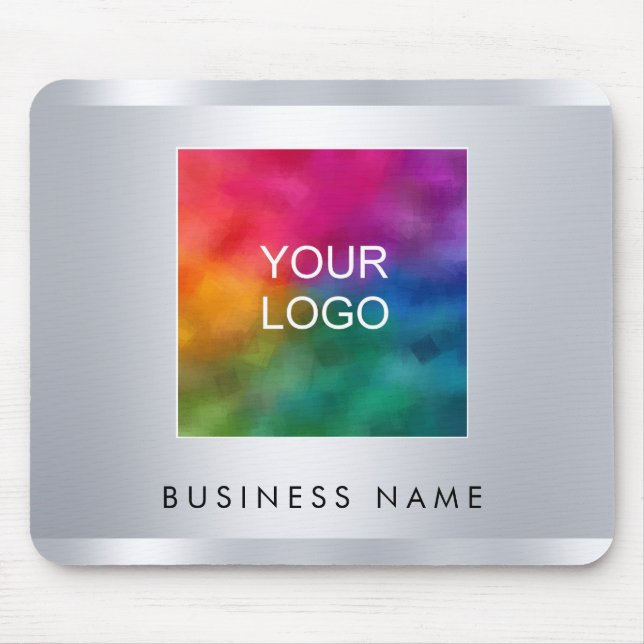 Tapis De Souris Silver Look Ajouter votre image de logo d'entrepri (Devant)