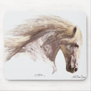 Tapis De Souris "SILVERWIND" Stallion Horse Lover Mousepad